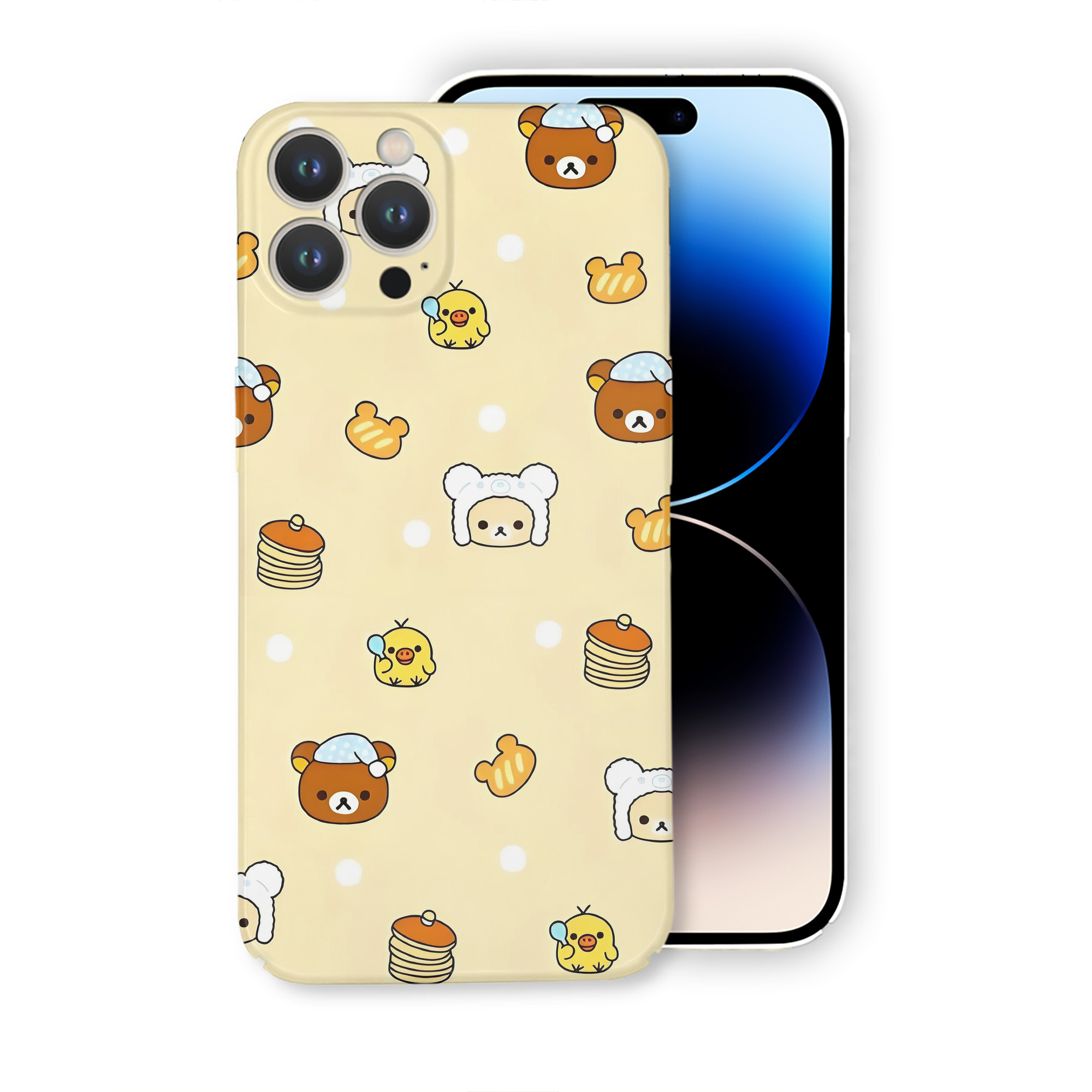 （画像用） リラックマ リラックマ キイロイトリ Rilakkuma Korilakkuma Kiiroitori 【iPhone 14シリーズ対応】ハードケース